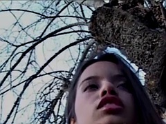 Leie, Braunhaarige, Fingern, Masturbation, Im freien, Ablutschen, Jungendliche (18+), Titten