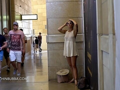 Gros cul, Gros seins, Exhib, Public, Chatte, Maigrichonne, Solo, Nénés