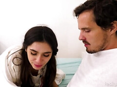 Américain, Cul, Lécher le cul, Chambre à dormir, Brunette brune, Éjaculation interne, Chatte, Nénés