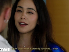 18, フェラチオ, 茶髪の, バック, ヨーロピアン, アウトドア, 現実, 剃毛