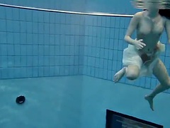 素人, 美女, プール, 公共, ロシア人, 一人, ティーン, 水中