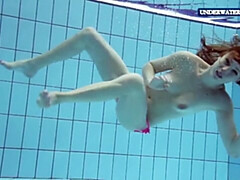 18, 茶髪の, フェティッシュ, Hd, プール, オマンコ, ティーン, オッパイの