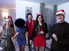 Mooi, Bedriegen, Man die toekijkt, Hd, Latijnse vrouw, Feest, Gezichtspunt, Tieten likken