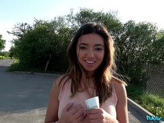 Amateur, Chica, Mamada, Mexicano, Al aire libre, Público