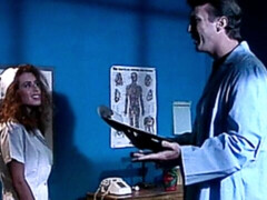 Blasen, Braunhaarige, Behaart, Küssen, Lecken, Milf, Krankenschwester, Muschi