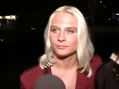 Blondine, Blasen, Kehlenfick, Europäisch, Deutsch, Im freien, Realität, Titten