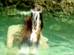 Strand, Mooi, Pijpbeurt, Classisch, Schattig, Vrouw, Tepels, Alleen