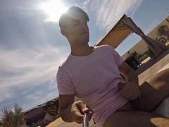 Spermaladung, Europäisch, Hd, Masturbation, Im freien, Pornostars, Öffentlich, Solo