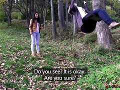 Cul, Tchèque, Petite amie, De plein air, Petite femme, Piercing, Chatte, Voyeur