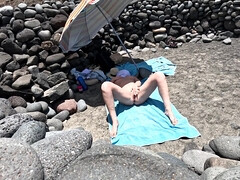 Playa, Fetiche, Despelote, Madres para coger, Desnudo, Pov, Realidad, Voyeur