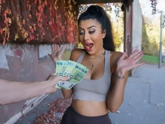 Mamada, Morena, Estilo perrito, Al aire libre, Pov, Coño, Afeitado, Tetas