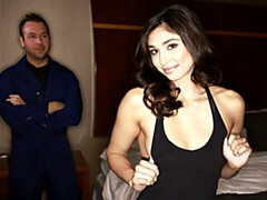 ベッドルーム, デカ尻, デカチン, フェラチオ, 茶髪の, 自然山雀, ティーン, オッパイの