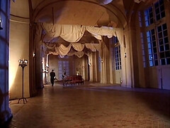 Incredibly sexy 80s girl in hot black vintage stockings loves classic double penetration