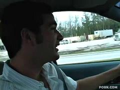 Alisha gives a blowjob to get out of a ticket