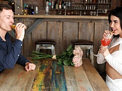 18, デカチン, 茶髪の, バック, 異人種間, ガリガリ, ティーン, オッパイの