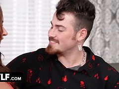 アメリカ人, エロ熟女, なめる, オマンコ, 剃毛, スパンキング, いじめ, オッパイの