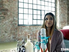 In den arsch, Blasen, Freund, Braunhaarige, Hd, Socken, Strümpfe, Teen in den arsch