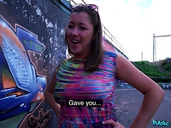 Nasty Elisa Tiger is ready to shake her bare ass on the street!