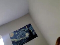 Enthousiasteling, Grote kont, Zwart, Lul, Roodharige vrouw, Rijden, Nat, Slet