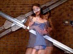 18yo Hairy Euro Brunette Milena in sexy dress - Homemade solo