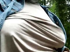 Stel, Vies, Flashing, Rijpe lesbienne, Moeder die ik wil neuken, Tepels, Hangende tieten, Vrouw