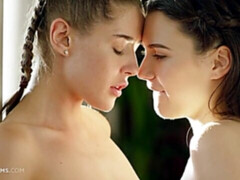 お尻, 舐める尻, 茶髪の, 指いじり, レズビアン, オナニー, オマンコ, ティーン