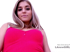 Blondine, Blasen, Kehlenfick, Hardcore, Absätze, Pov, Rau, Titten