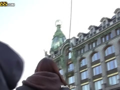 Blondine, Aufs gesicht abspritzen, Geld, Strumpfhose, Tätowierung, Flotter dreier