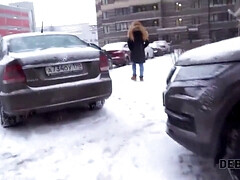 18, Hd, お金, オマンコ, 赤毛, ラフ, ロシア人, 息子