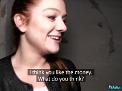 Amateur, Mamada, Checa, Estilo perrito, Dinero, Al aire libre, Pov, Pelirrojo