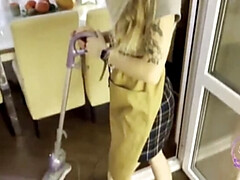Tussi, Blondine, Blasen, Betrug, Küche, Orgasmus, Russisch, Ehefrau