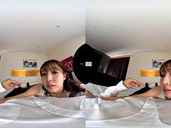 VR Yua: Blowjob, Brunette  Asian Porn