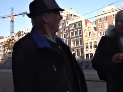 Amsterdam lingerie hooker gets a cum mouthful