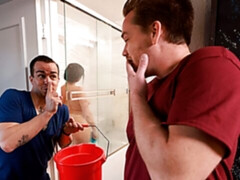 デカパイ, フェラチオ, 茶髪の, 毛深い, なめる, 淫乱熟女, オマンコ, 濡れ