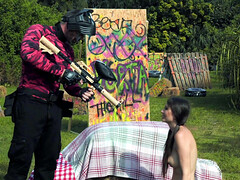 Sucer une bite, Brunette brune, De plein air