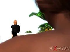 3d, アナル, 中出し, 異人種間, アウトドア, パーティ, 叫ぶ, 剃毛