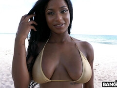 Ebony with big Natural tits and phat ass - Cumshot