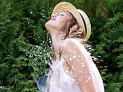 最高, 指いじり, オナニー, アウトドア, 剃毛, 一人, ティーン, 濡れ