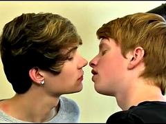 In den arsch, Blasen, Paar, Schwul, Rotschopf, Dürr