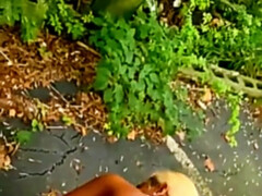 Arsch, Grosser arsch, Grosse titten, Blasen, Schwarz, Nackt, Im freien, Öffentlich