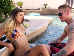 Tetas grandes, Negro, Mamada, Corridas, Hd, Latina, Mamá, Piscina