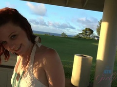 Emma is a sight to see - she bathes and she pees in Hawaii