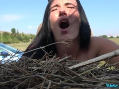 Verrückt, Süss, Fingern, Flexibel, Im freien, Öffentlich, Muschi, Dürr