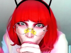 Beauté, Grosse bite, Sucer une bite, Éjaculer dans la bouche, Tir de sperme, Gorge profonde, Faciale, Hd
