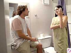 Black-haired, deep throat, hardcore sex