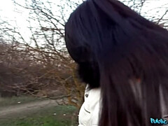 素人, 黒人, フェラチオ, チェコ, ヨーロピアン, ピアス, 公共, ショートヘア