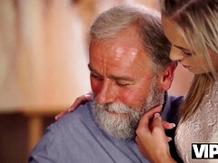 フェラチオ, カワイイ, 爸, 祖父, キス, 小柄, オマンコ, ティーン