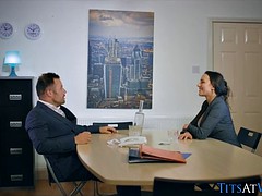 デカパイ, 浮気者, エロ熟女, 下着, 淫乱熟女, オフィス