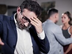 デカ尻, デカパイ, フェラチオ, バック, ダブル開発, ハードコア, 3p男男女, 三人