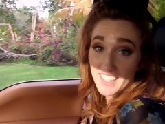 Leie, Blasen, Auto, Spermaladung, Schmutzig, Aufs gesicht abspritzen, Pov, Rotschopf